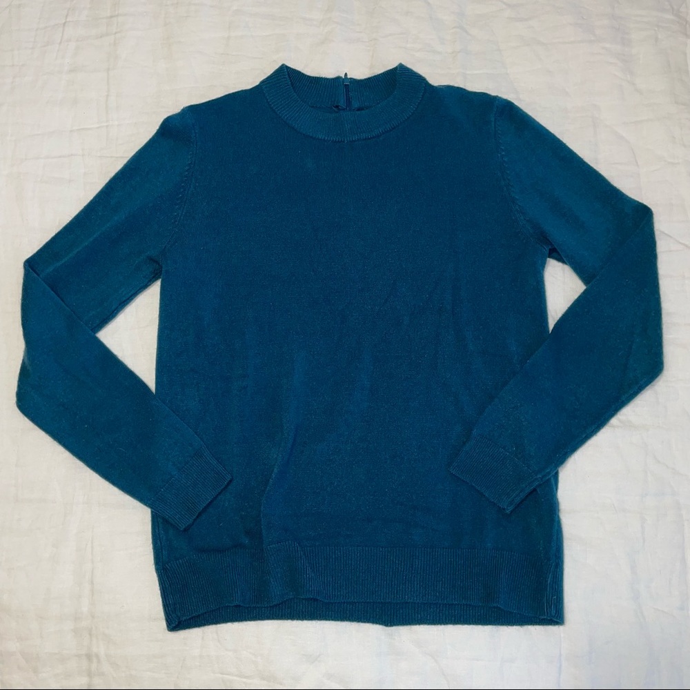 Carolyn Taylor Mock Neck Sweater Pullover with Zipper
